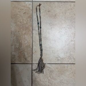 Elegant Beaded Tassel Necklace